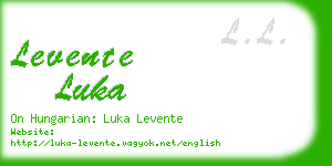 levente luka business card